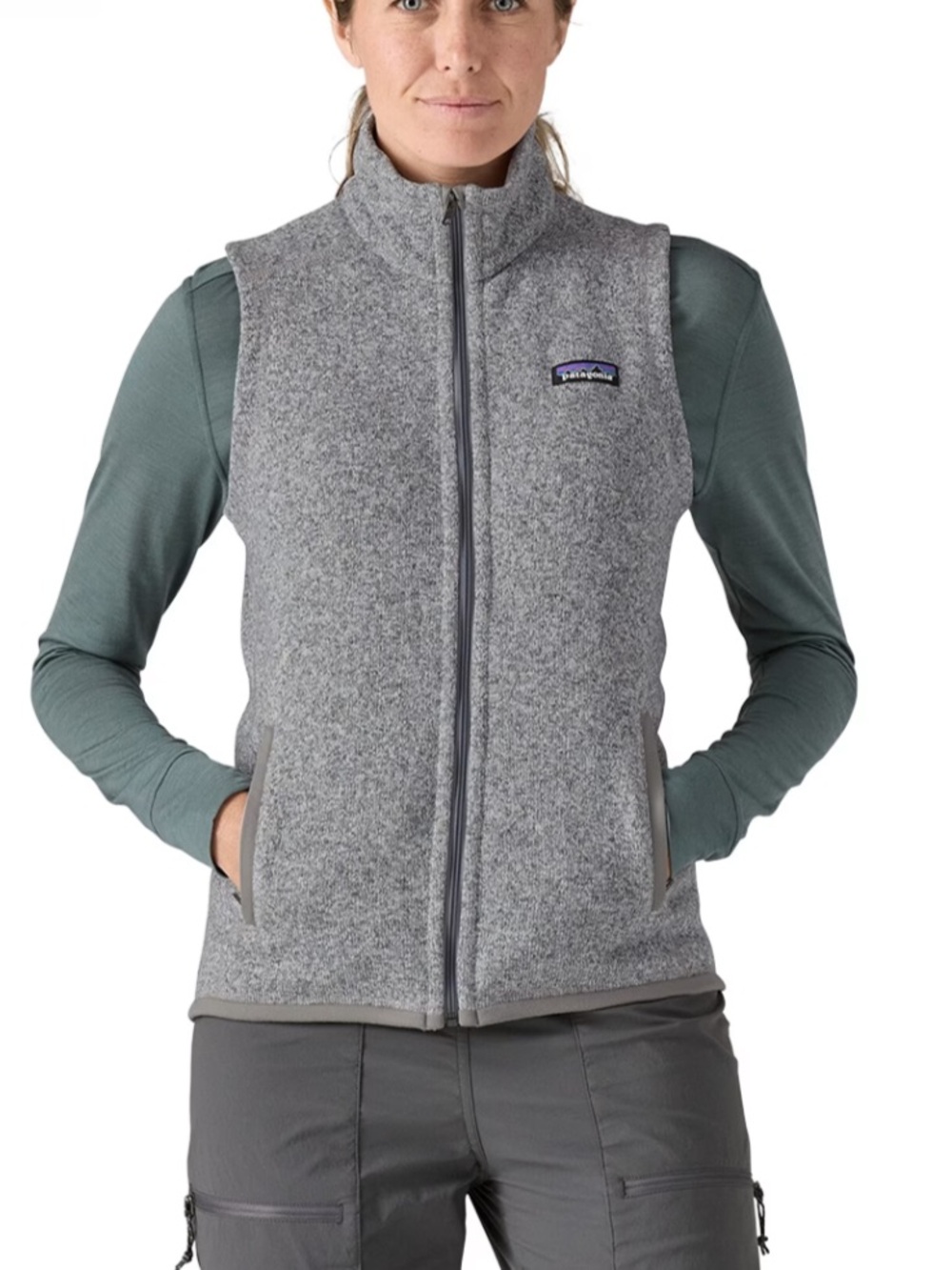 Patagonia Women's Better Sweater Vest Grey Birch White Size Small